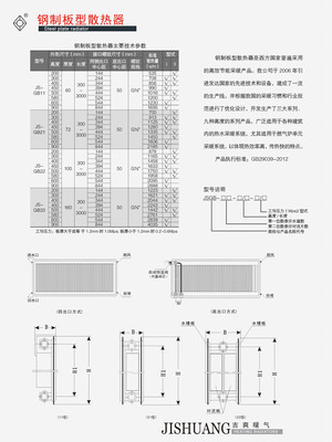 吉爽板式散熱器 高效節能的家居采暖優選